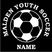 Malden YS Soccer Ball Vinyl Window Sticker