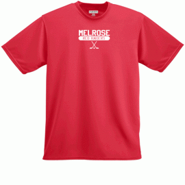 Melrose HS Hockey Short Sleeve Red Wicking Shirt